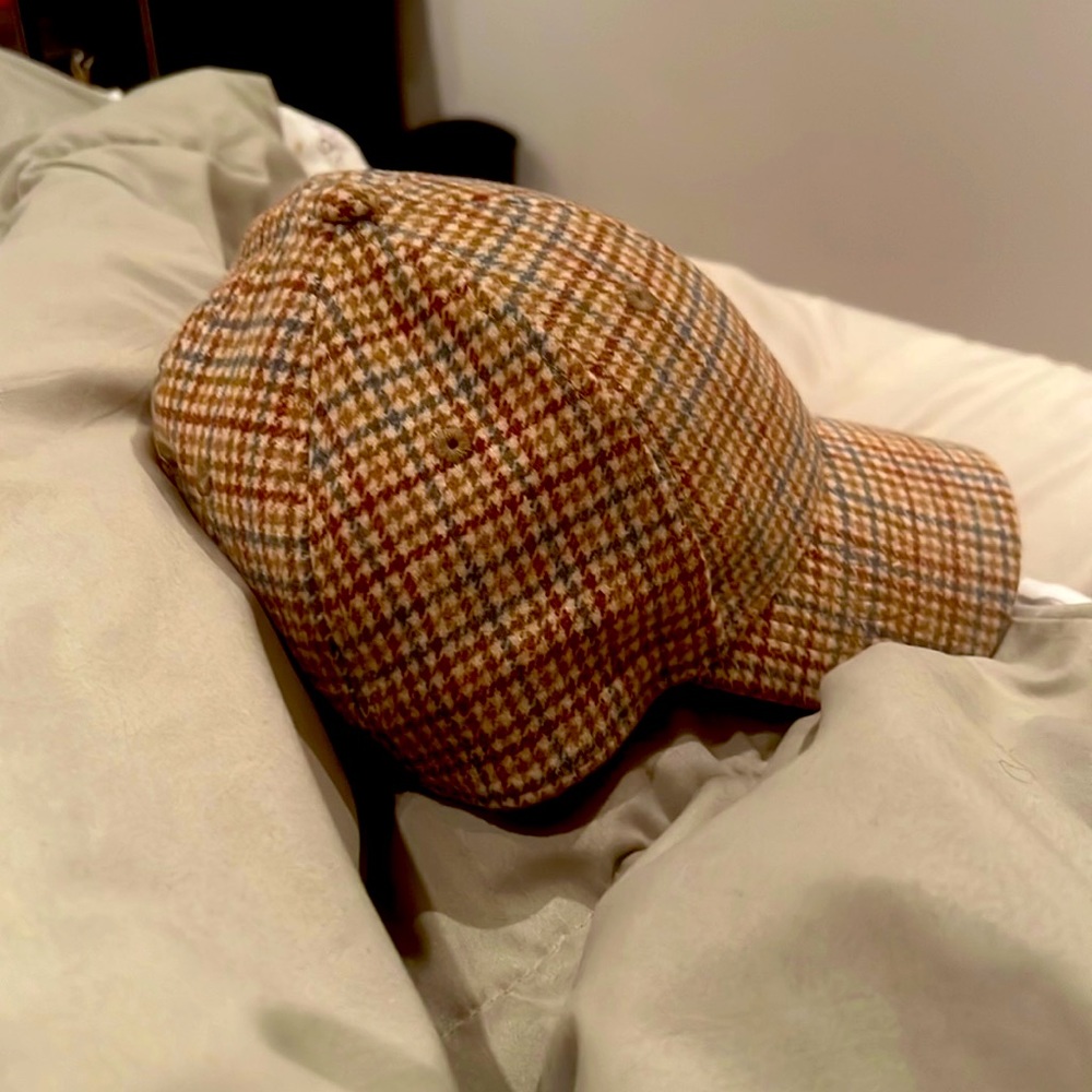 Brown Houndstooth Check Cap